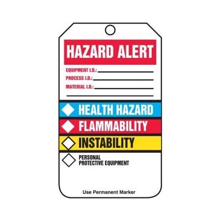 SAFETY TAG HAZARD ALERT RPPLASTIC THS625PTP